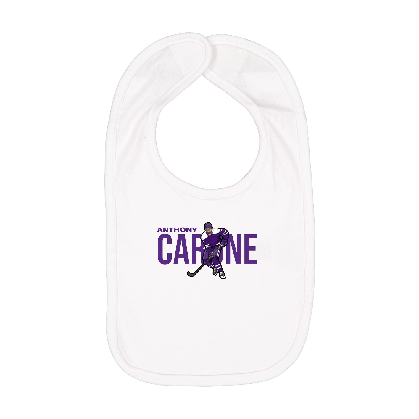 Infant Bib — Player Name in White