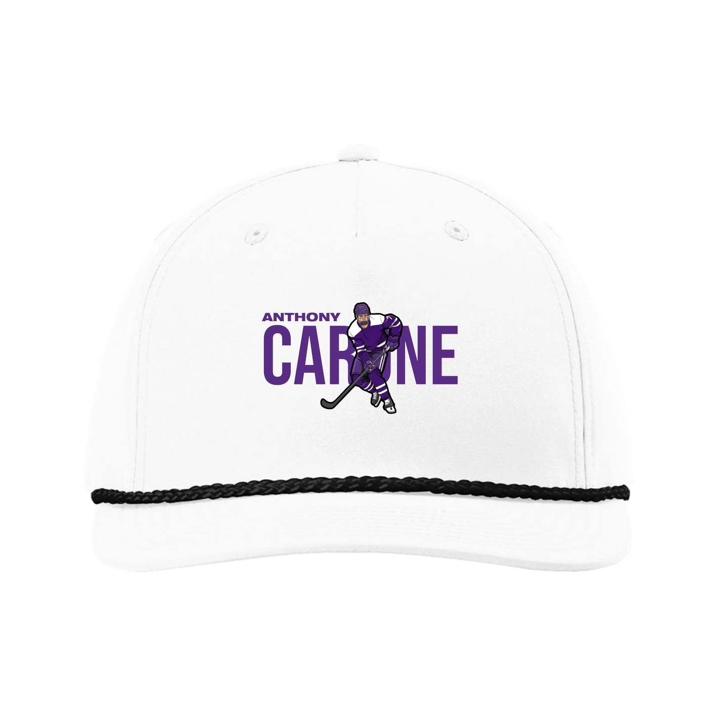Five-Panel Classic Rope Cap — Player Name in White