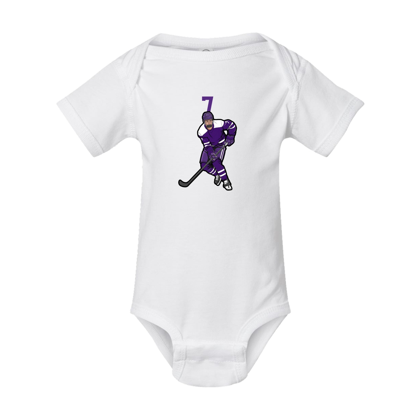 Baby Onesie — Number Top in White