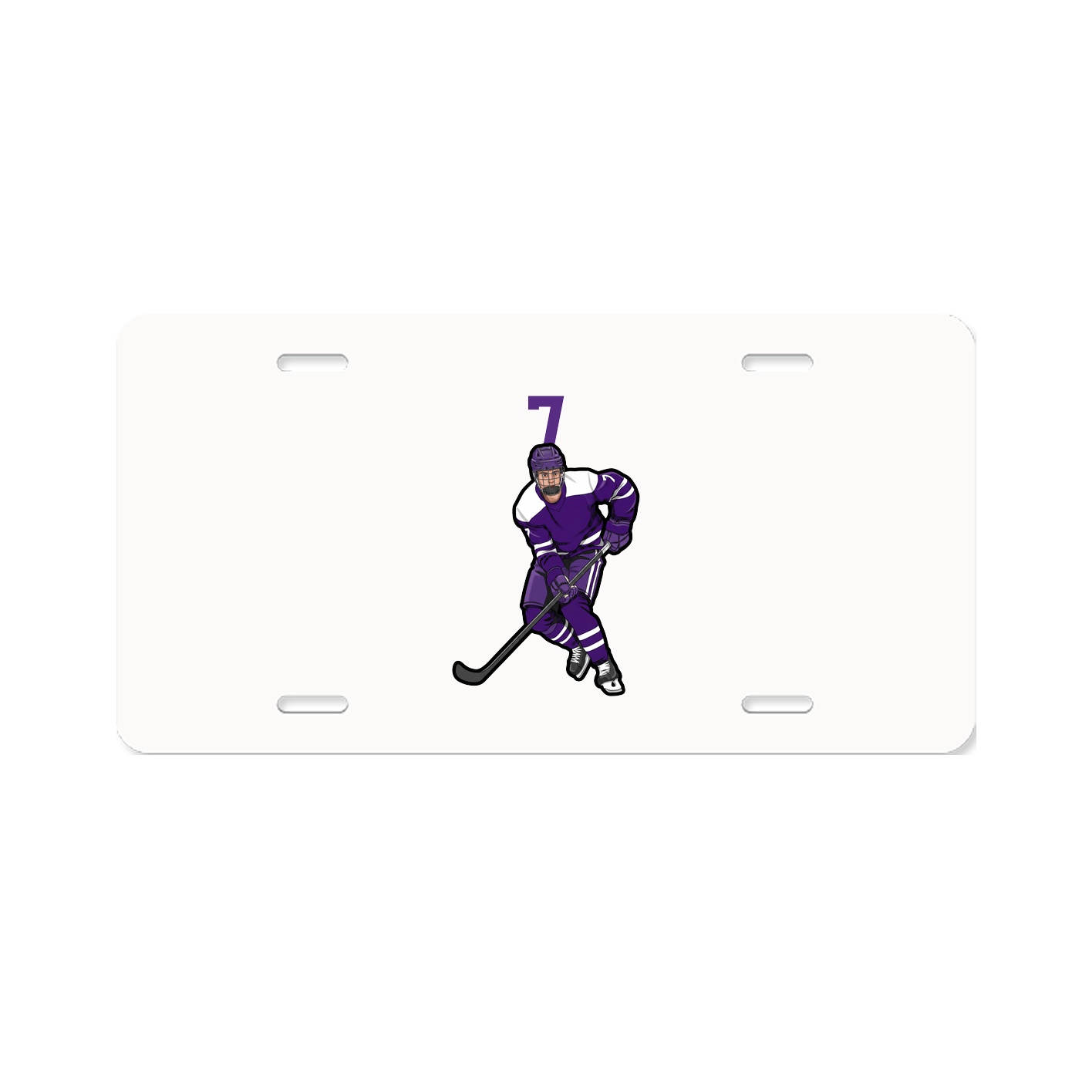 License Plate — Number Top in Classic