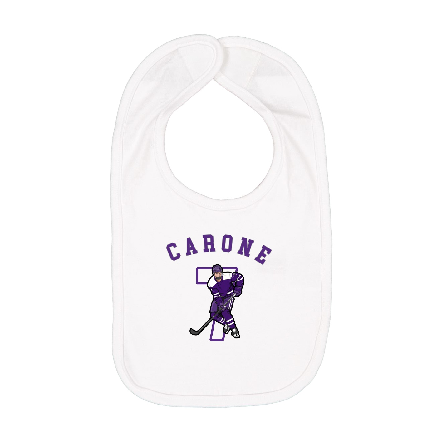 Infant Bib — Shirsey Arch in White