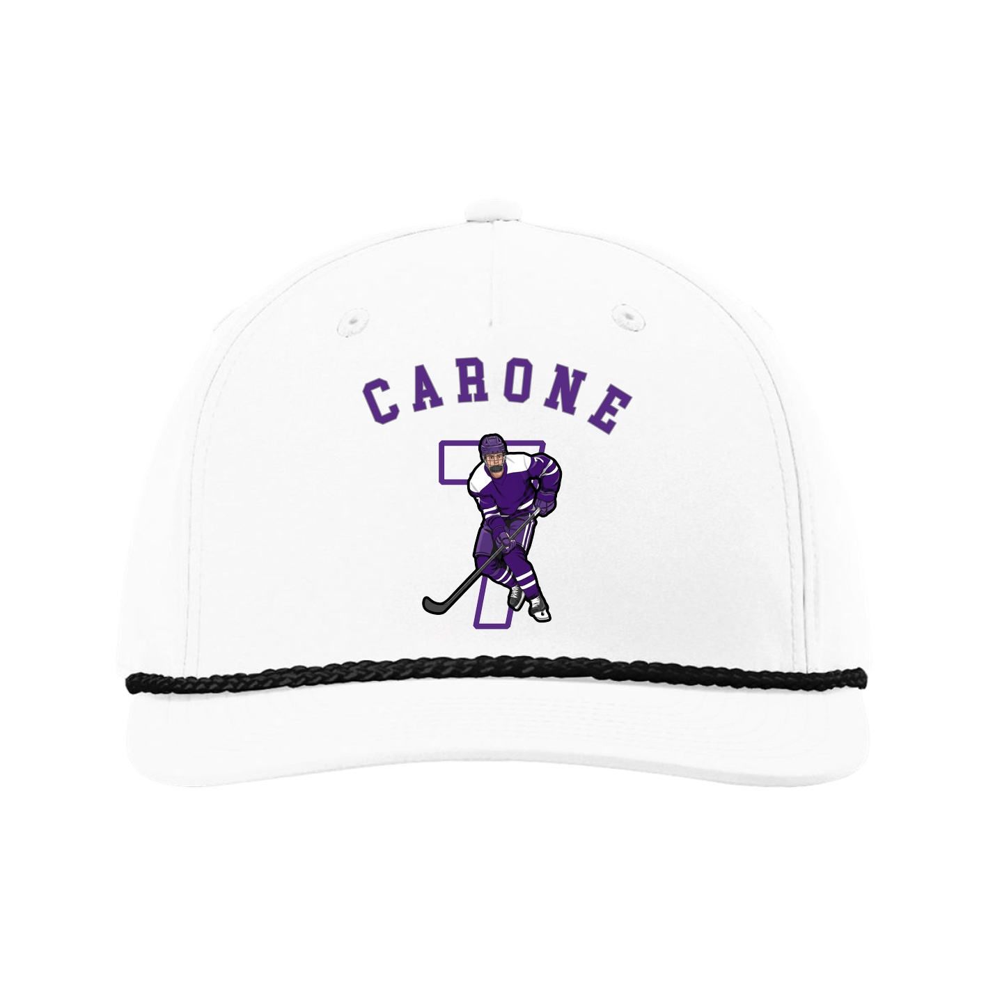 Five-Panel Classic Rope Cap — Shirsey Arch in White