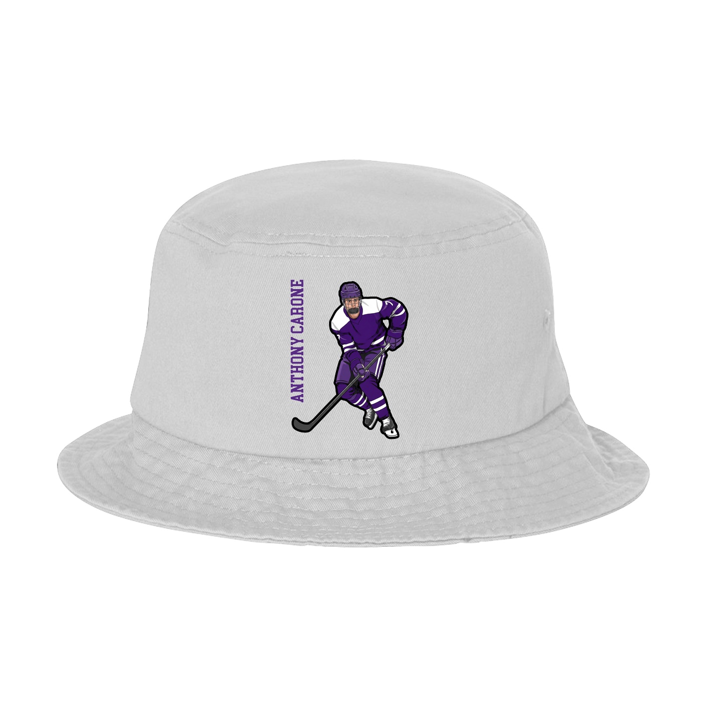 Bucket Cap — Name Vertical in White