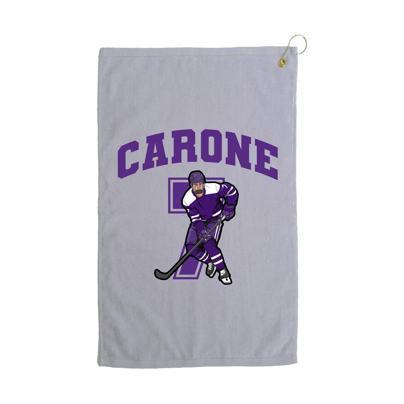 Golf Towel — Number in Grey