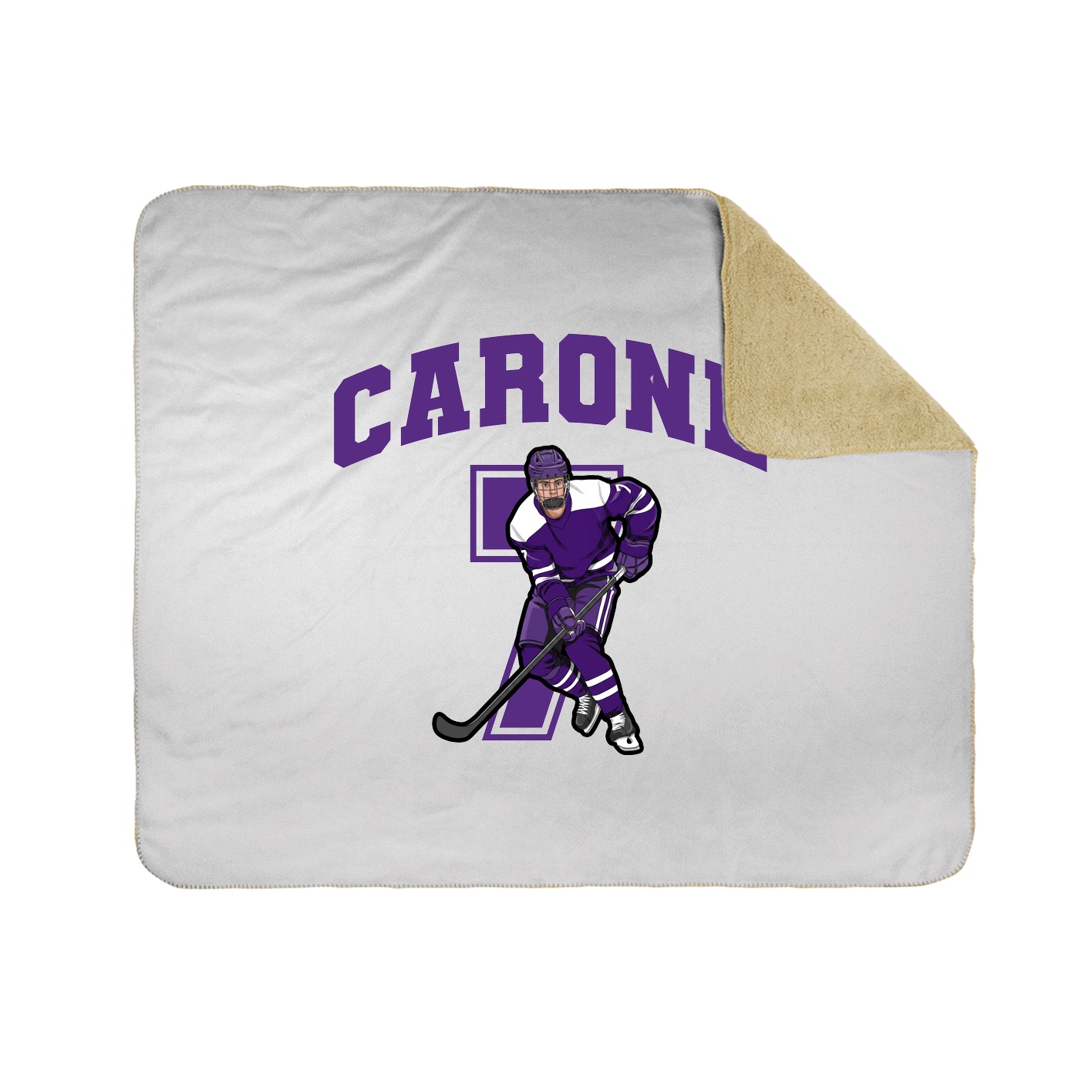 Throw Blanket — Number in White