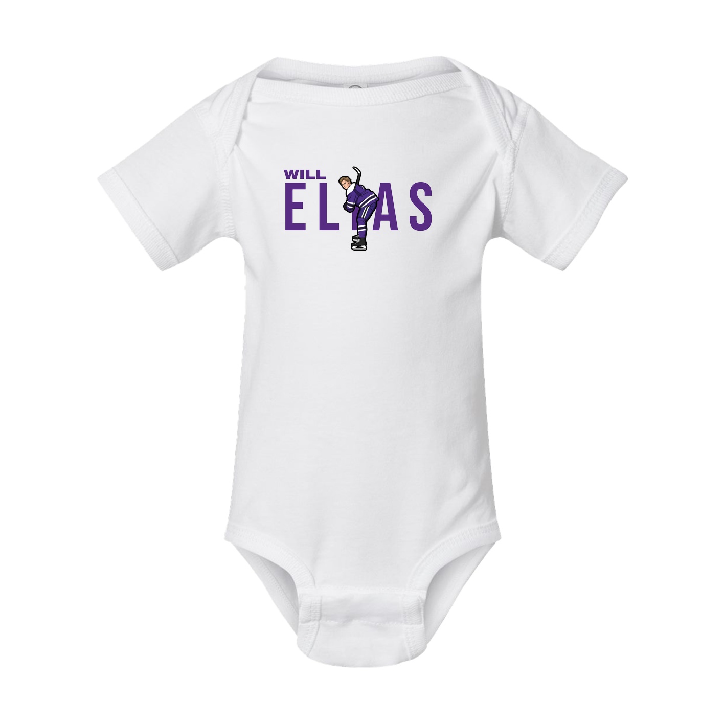 Baby Onesie — Player Name in White