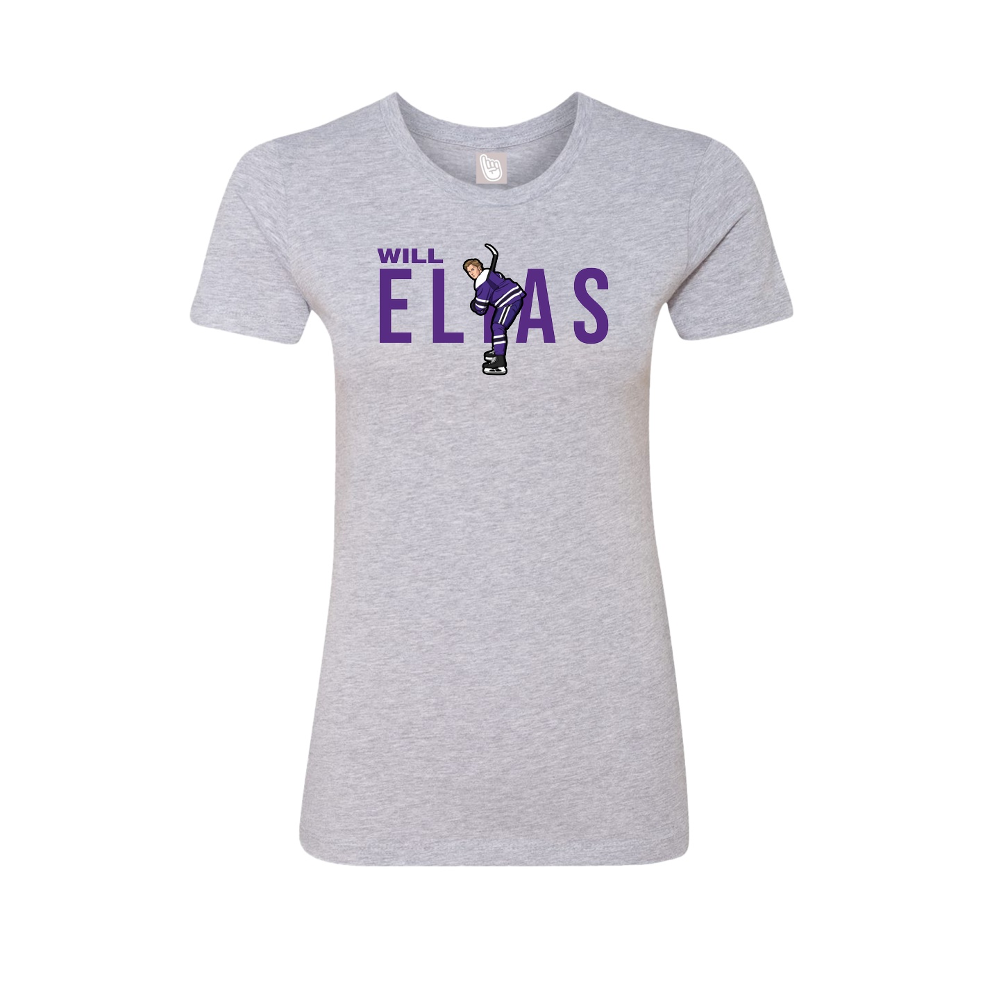 Womens Tee — Player Name in Grey