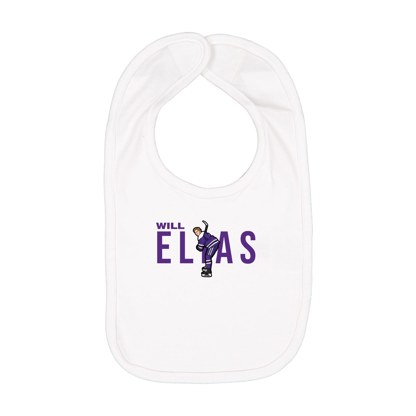 Infant Bib — Player Name in White