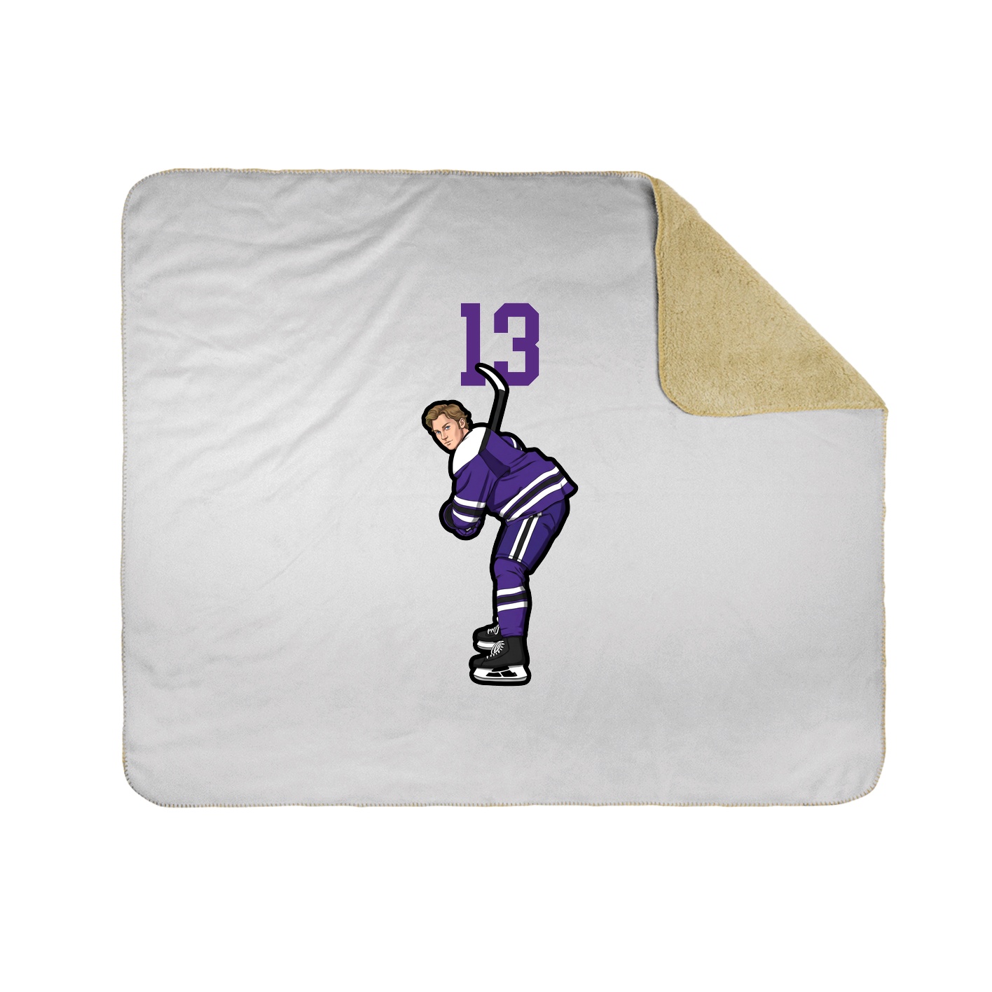 Throw Blanket — Number Top in White