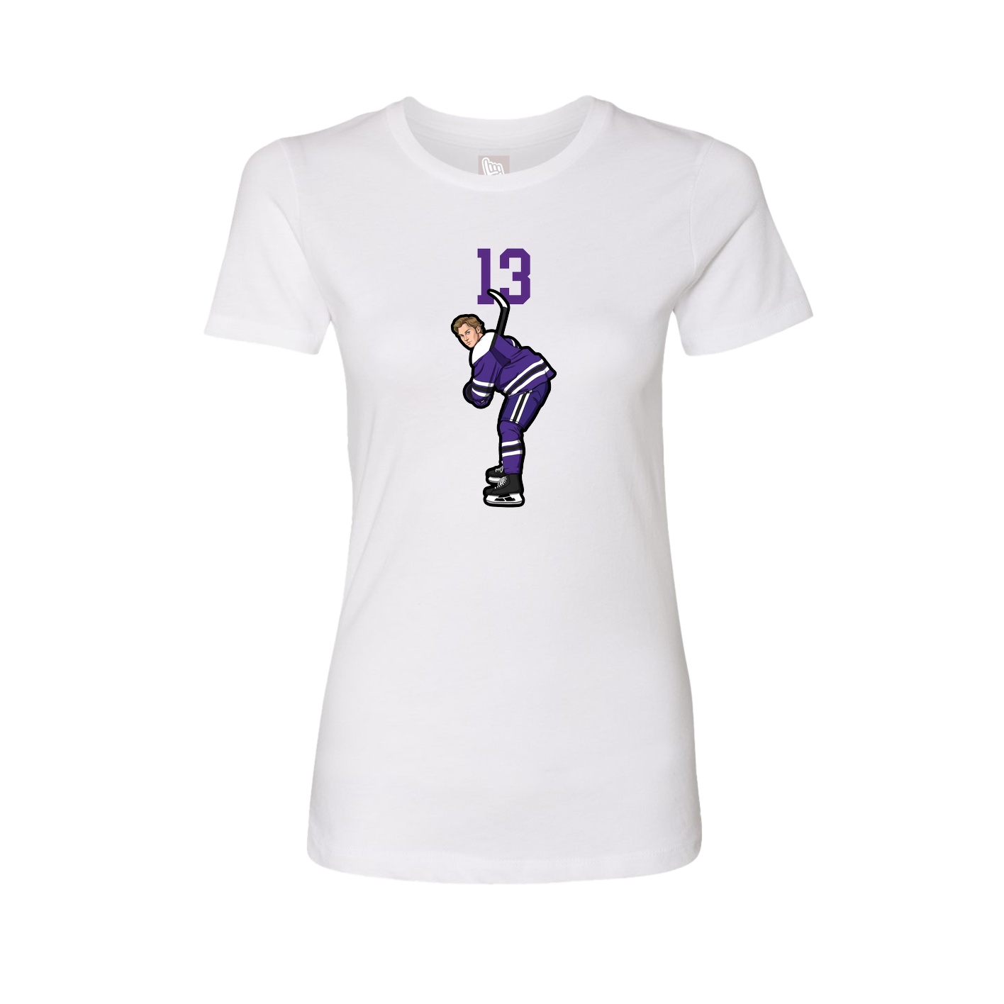 Womens Tee — Number Top in White