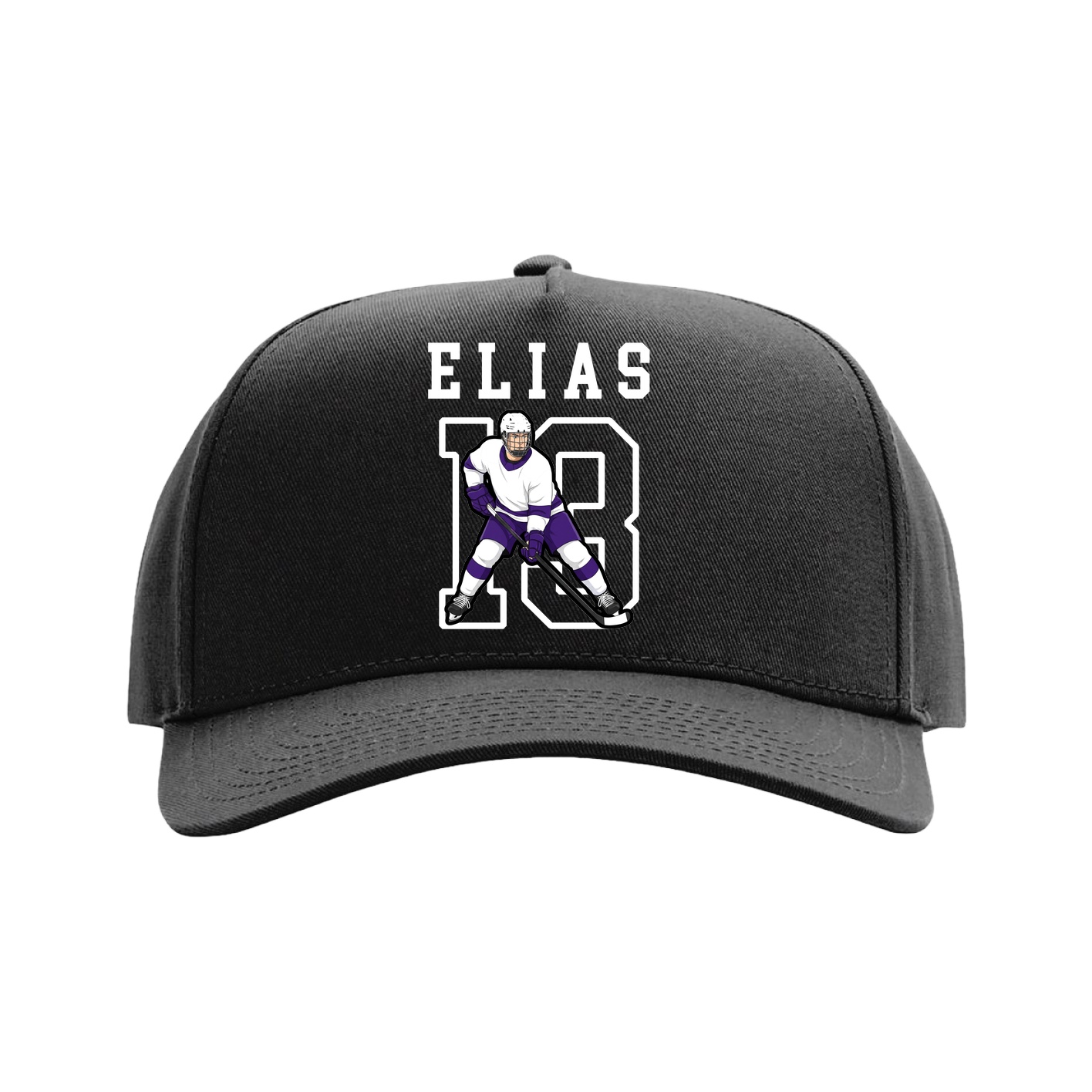 Full Fabric Five-Panel Champ Cap — Shirsey in Black