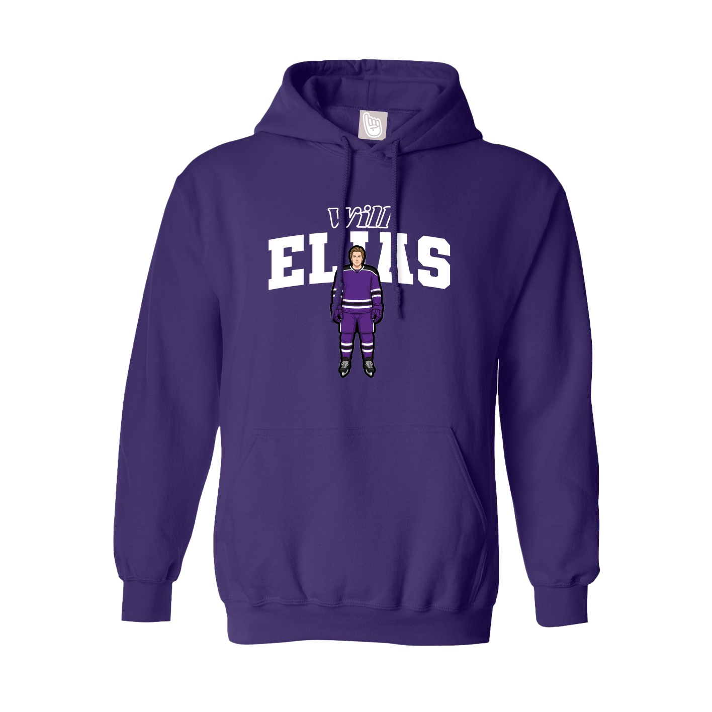 Youth Hoodie — Name Arch in Purple
