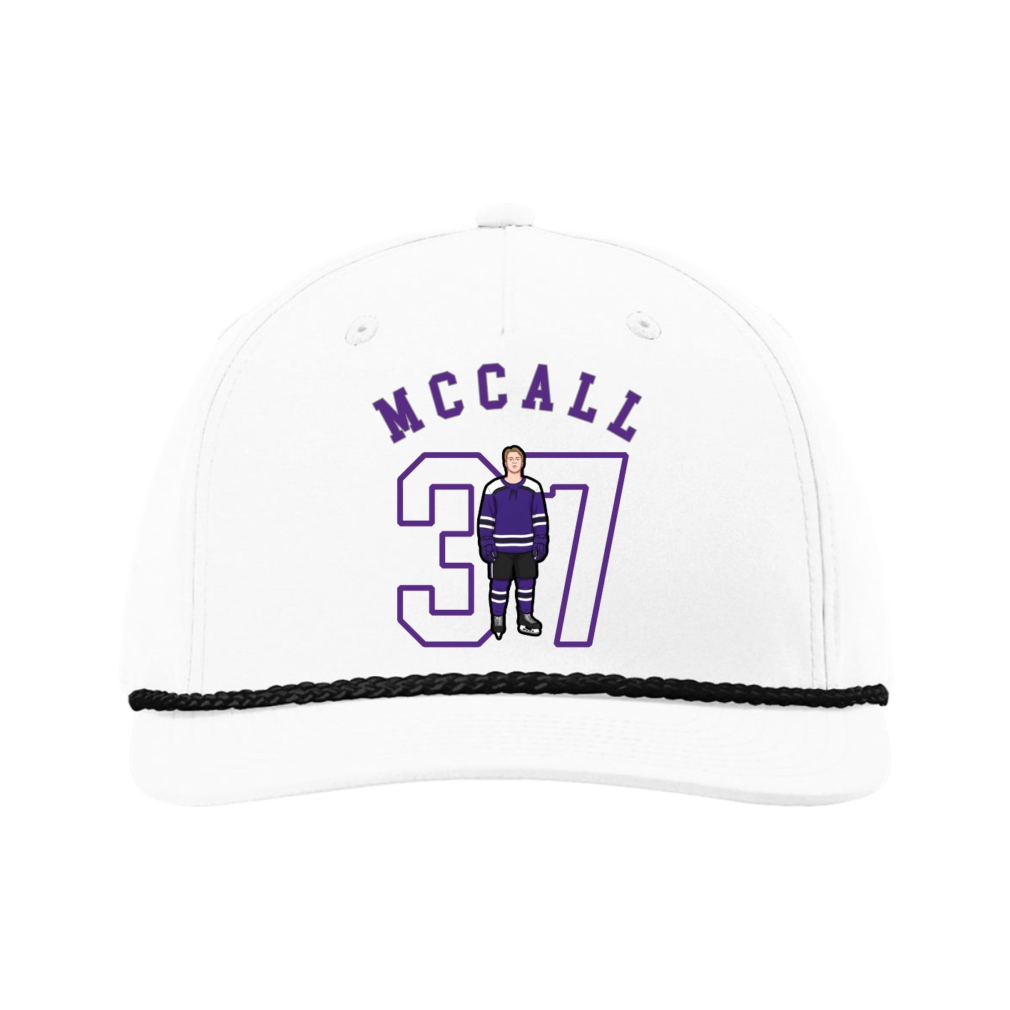 Five-Panel Classic Rope Cap — Shirsey Arch in White