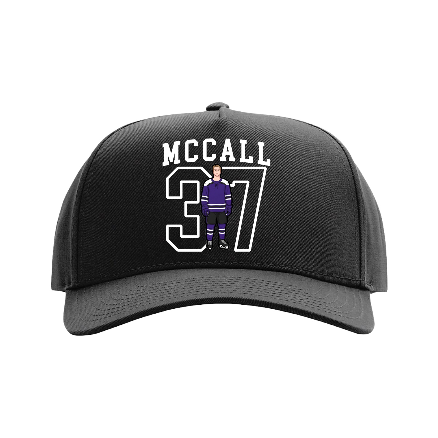 Full Fabric Five-Panel Champ Cap — Shirsey in Black