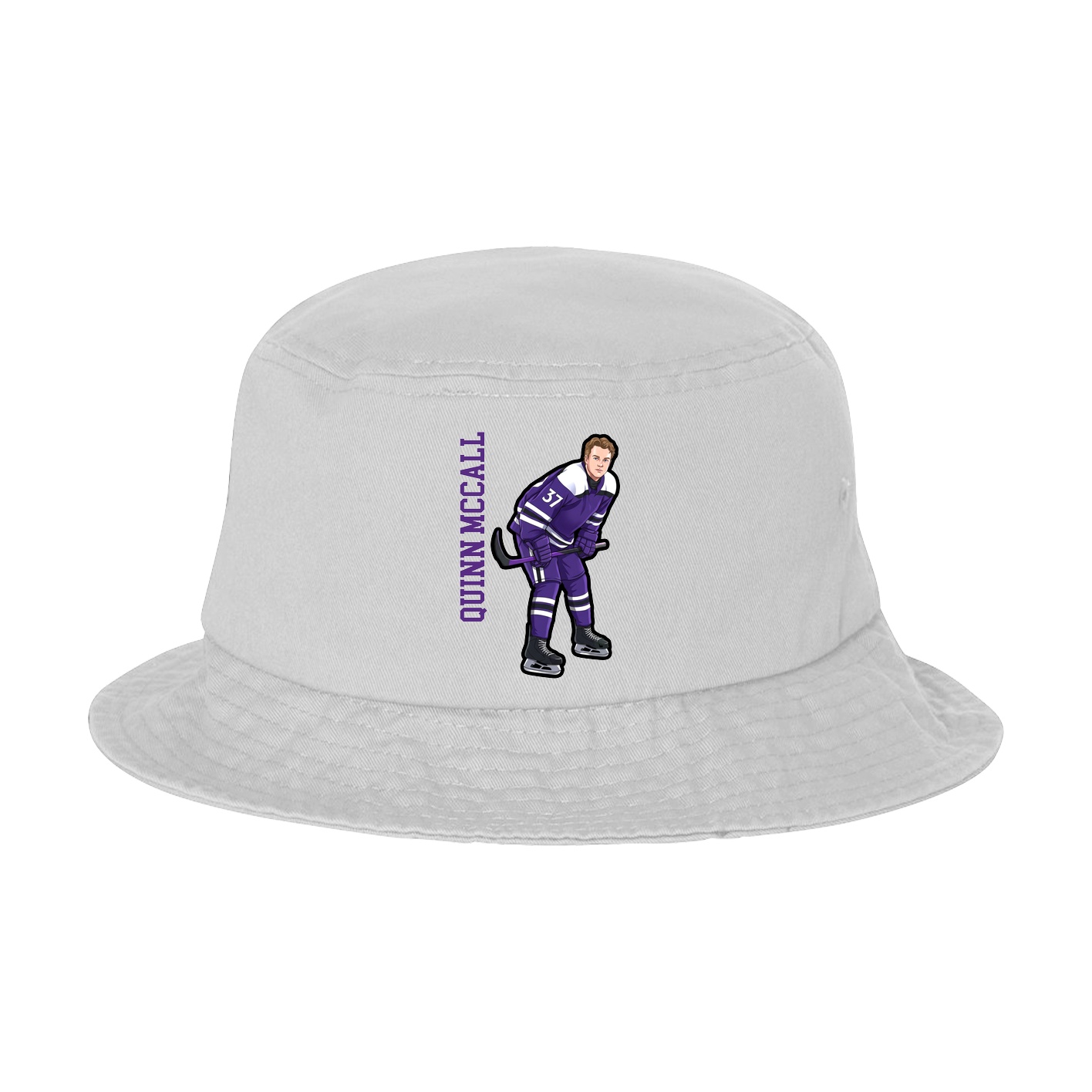 Bucket Cap — Name Vertical in White