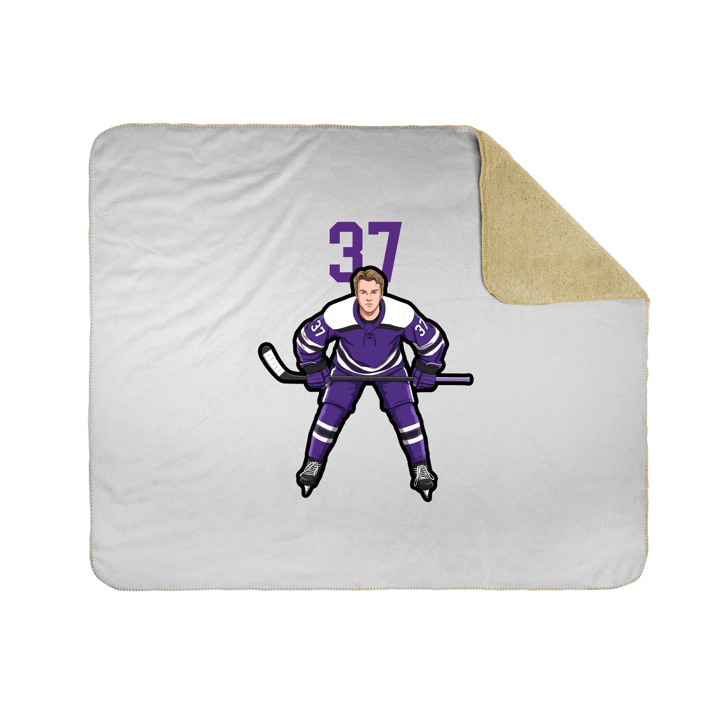 Throw Blanket — Number Top in White