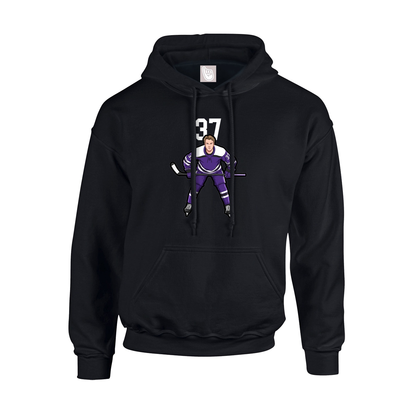 Hoodie — Number Top in Black