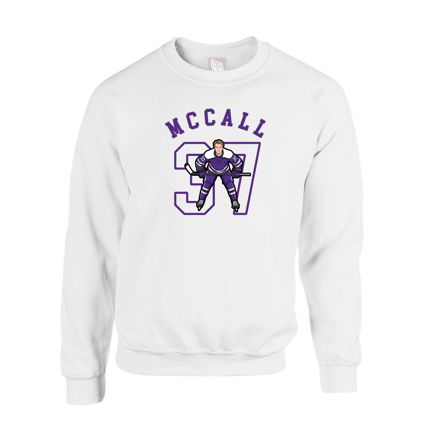 Fleece Crew — Shirsey Arch in White