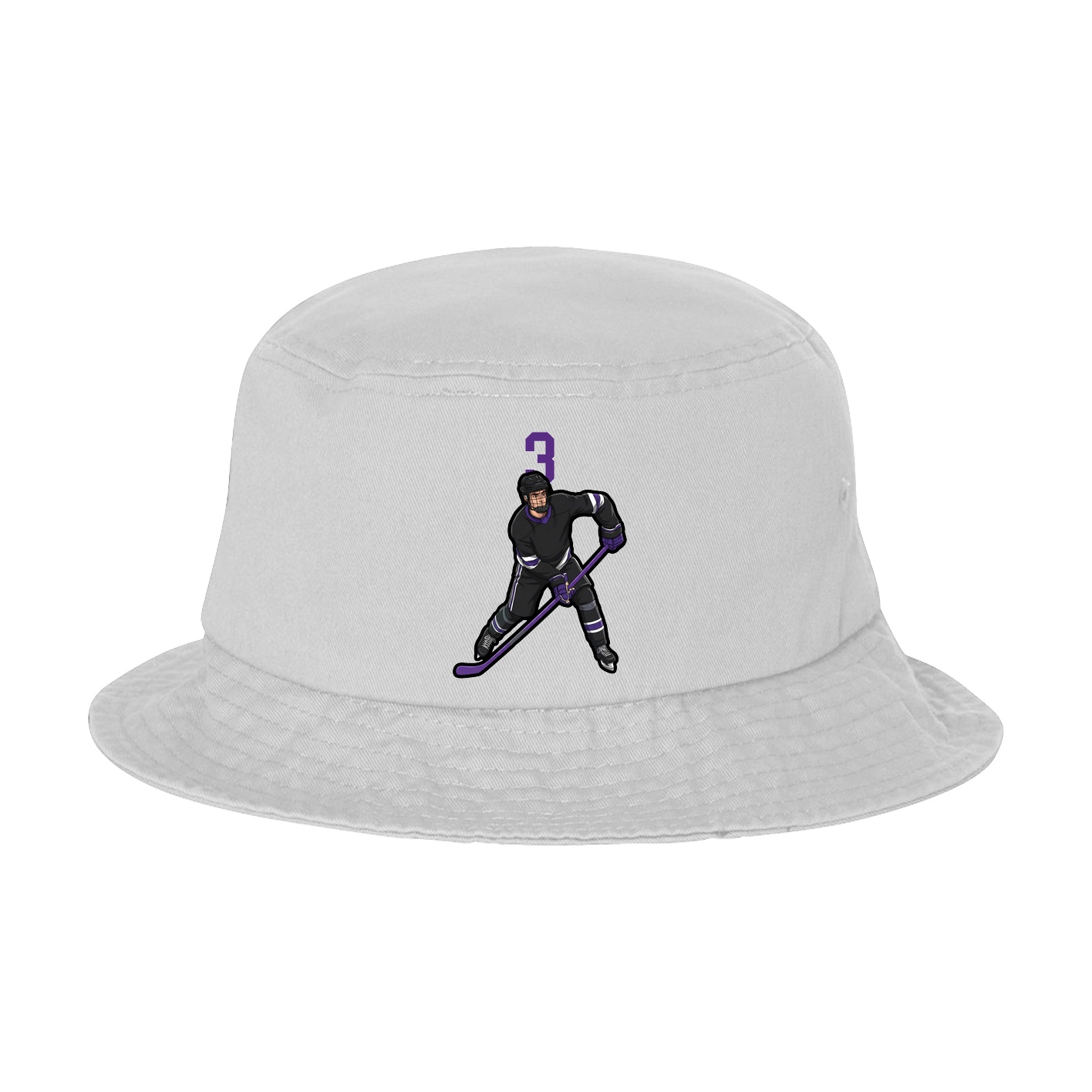Bucket Cap — Number Top in White