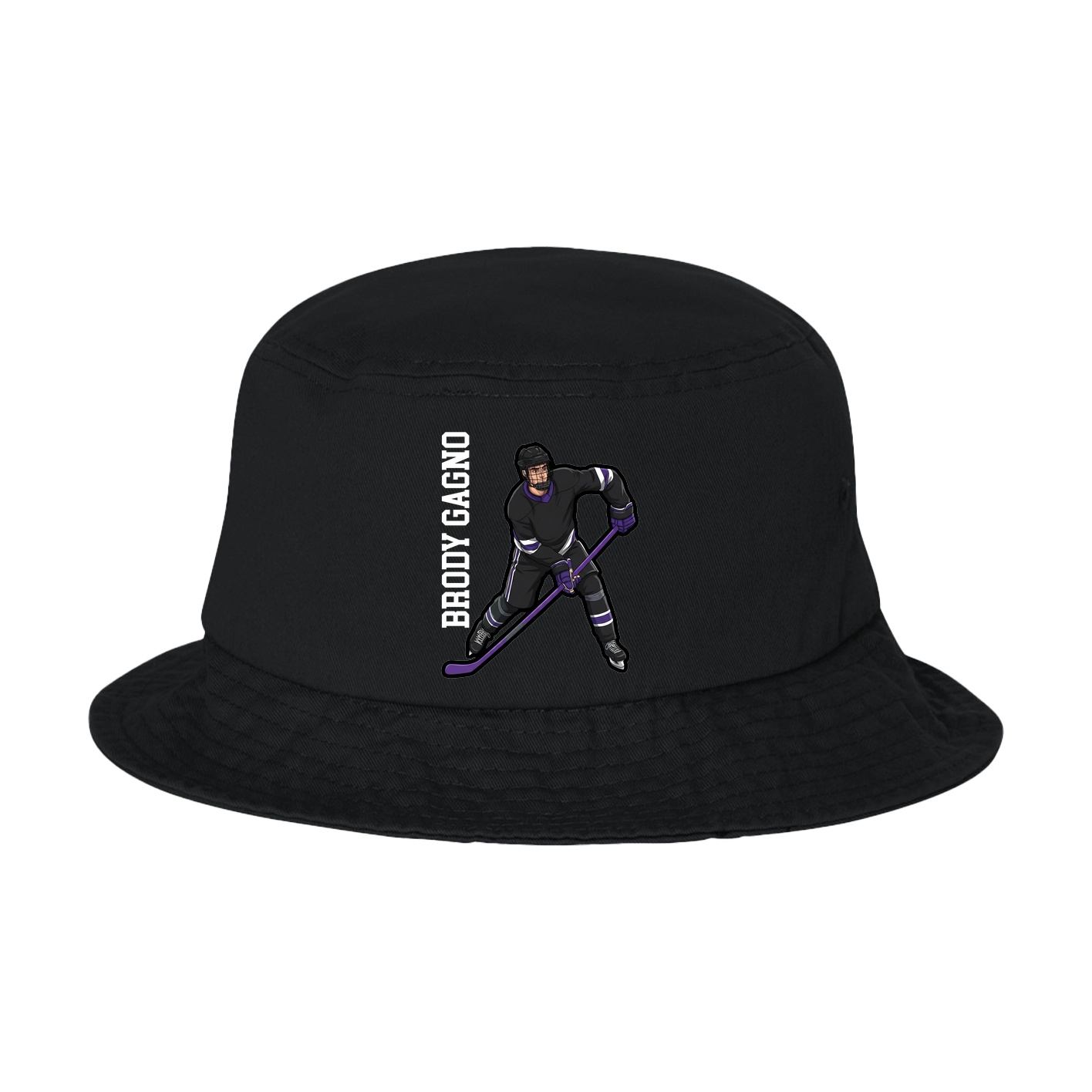 Bucket Cap — Name Vertical in Black