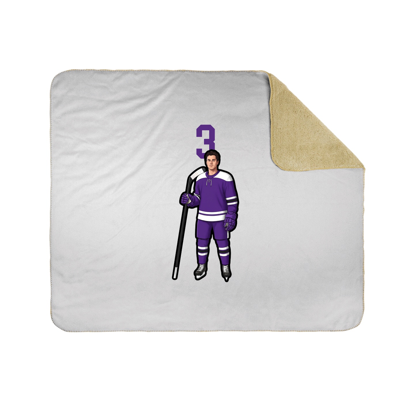 Throw Blanket — Number Top in White