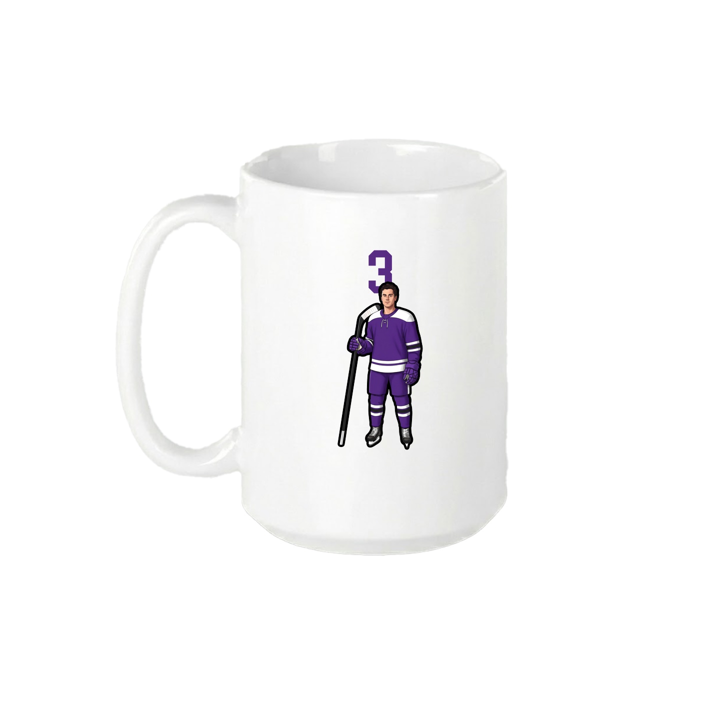 15oz Coffee Mug — Number Top in White