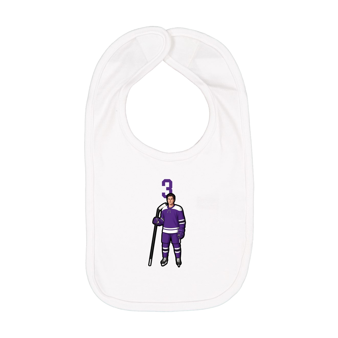 Infant Bib — Number Top in White