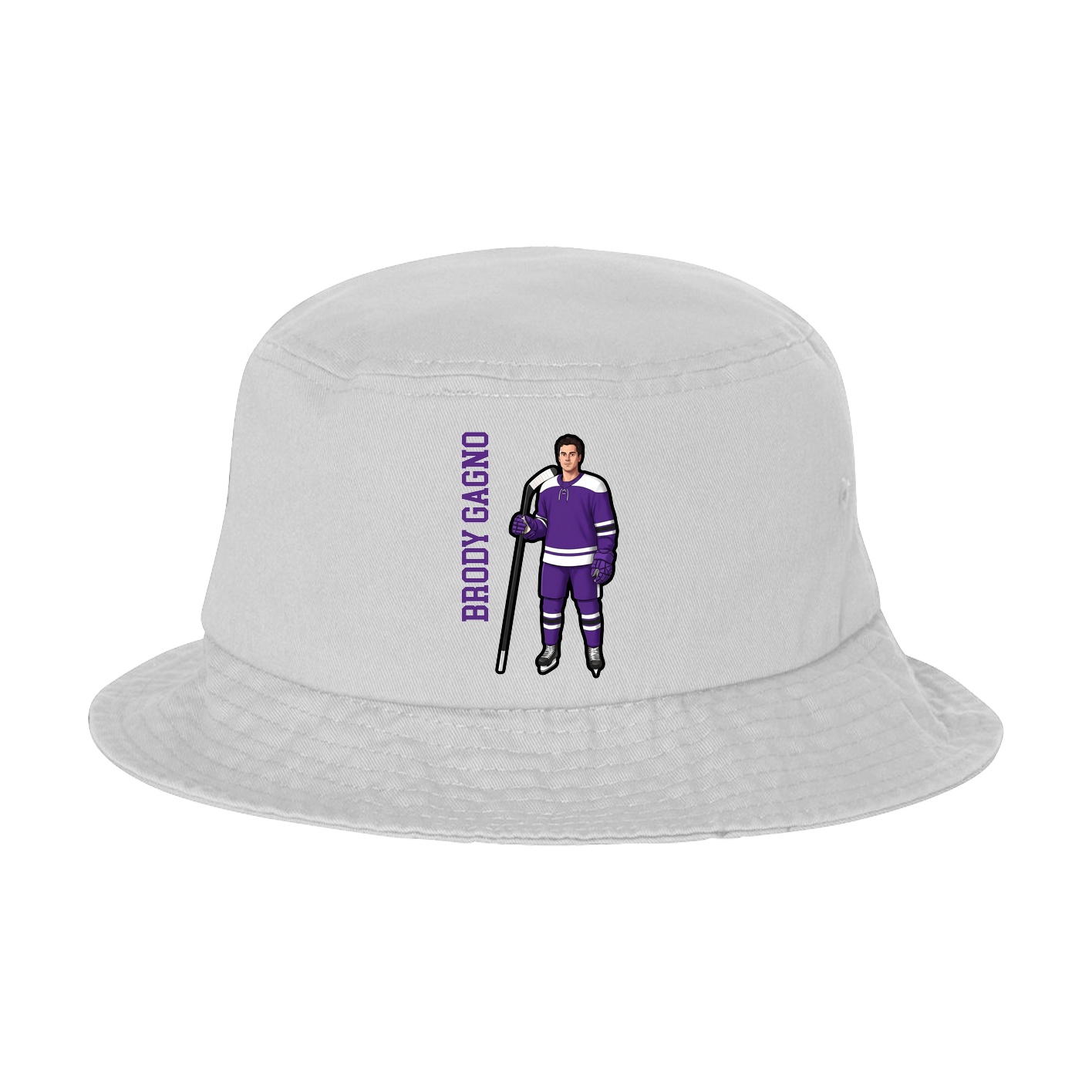 Bucket Cap — Name Vertical in White