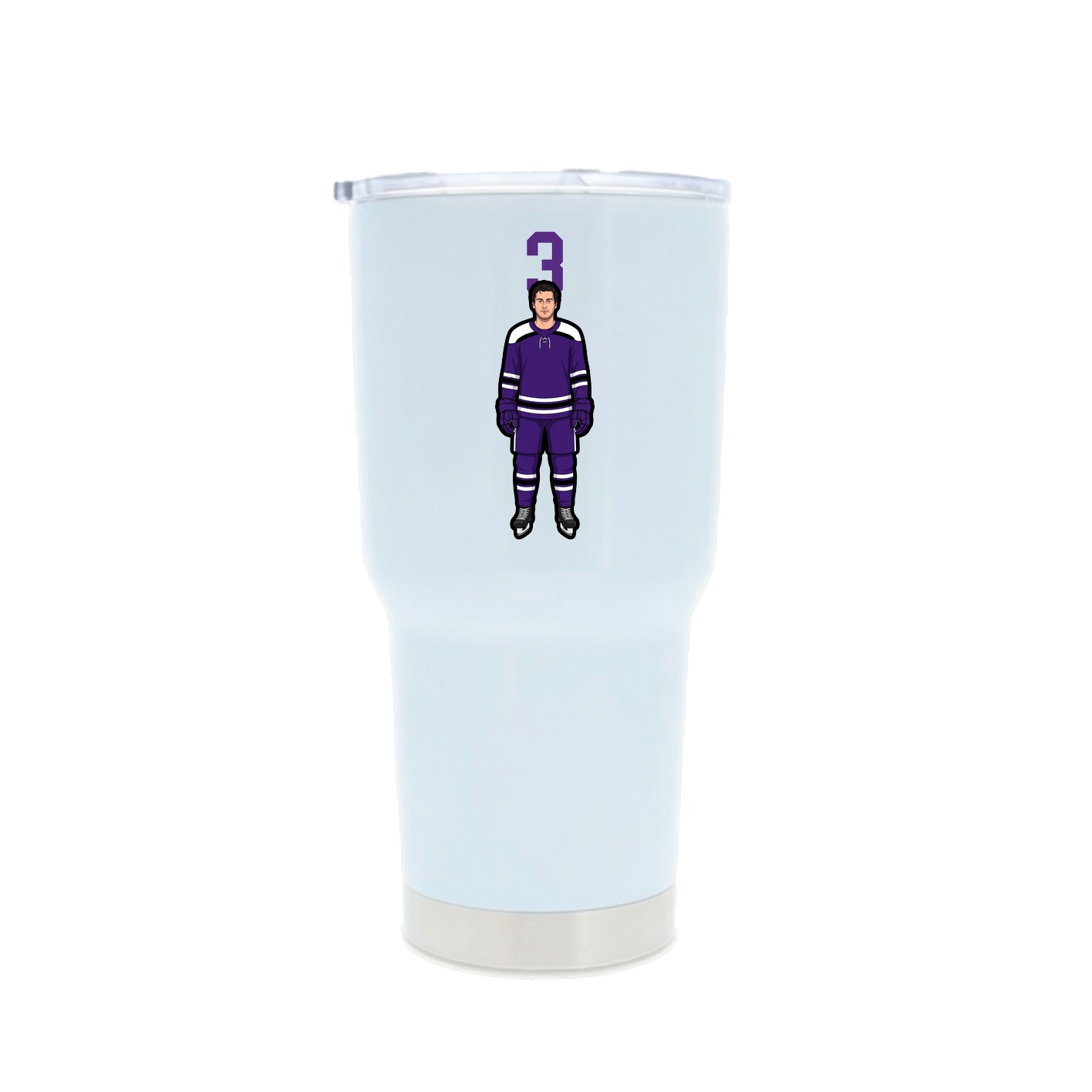 30oz Stainless Steel Tumbler — Number Top in White