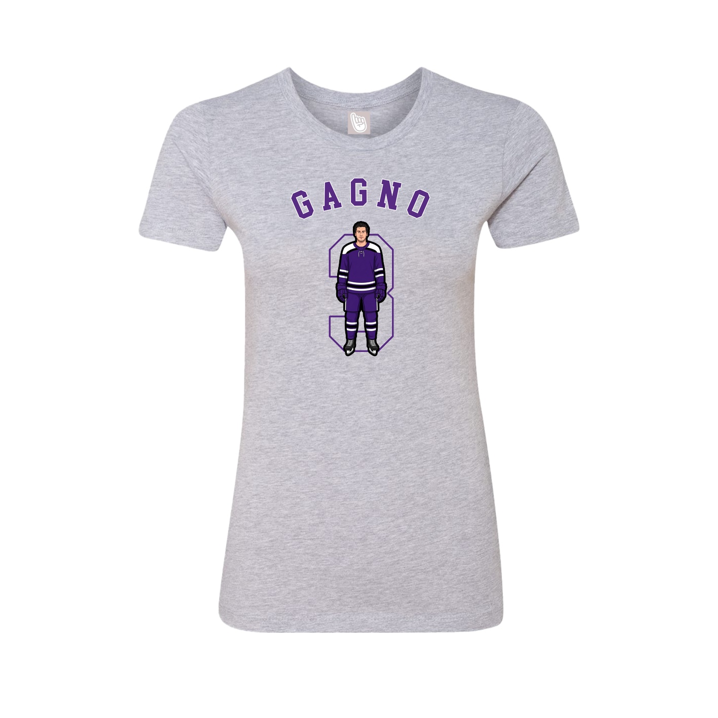 Fitted Women's Tee — Shirsey Arch in Grey
