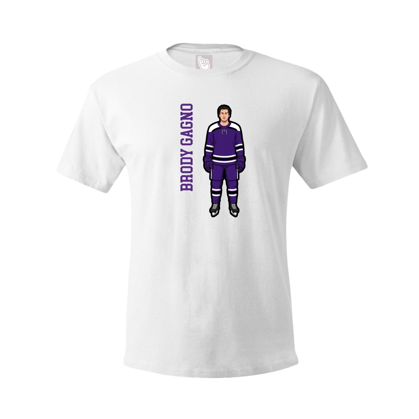 Tee — Name Vertical in White