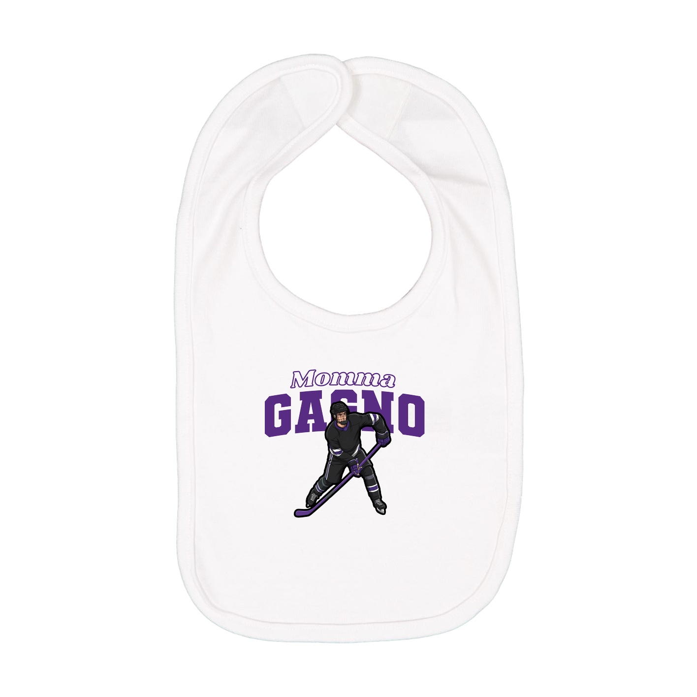 Infant Bib — Mothers Day Block in White