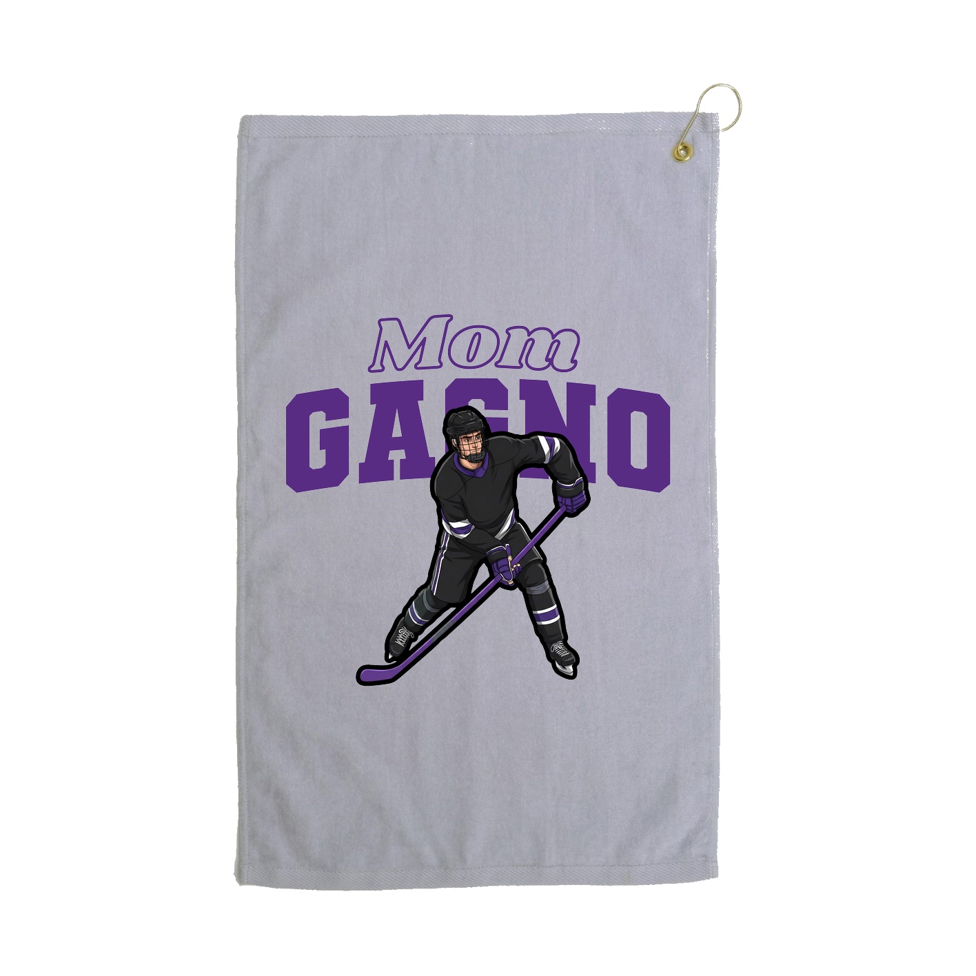 Golf Towel — Mothers Day Block in Grey