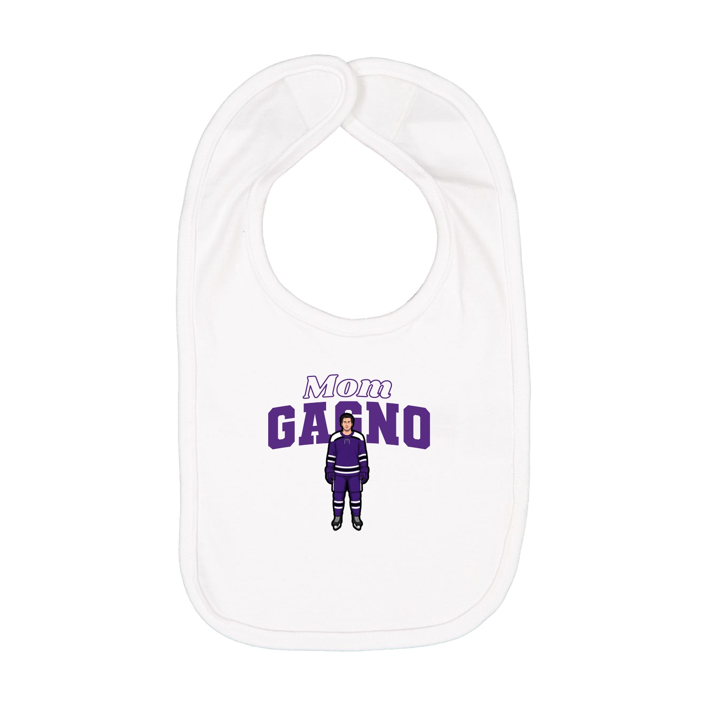 Infant Bib — Mothers Day Block in White