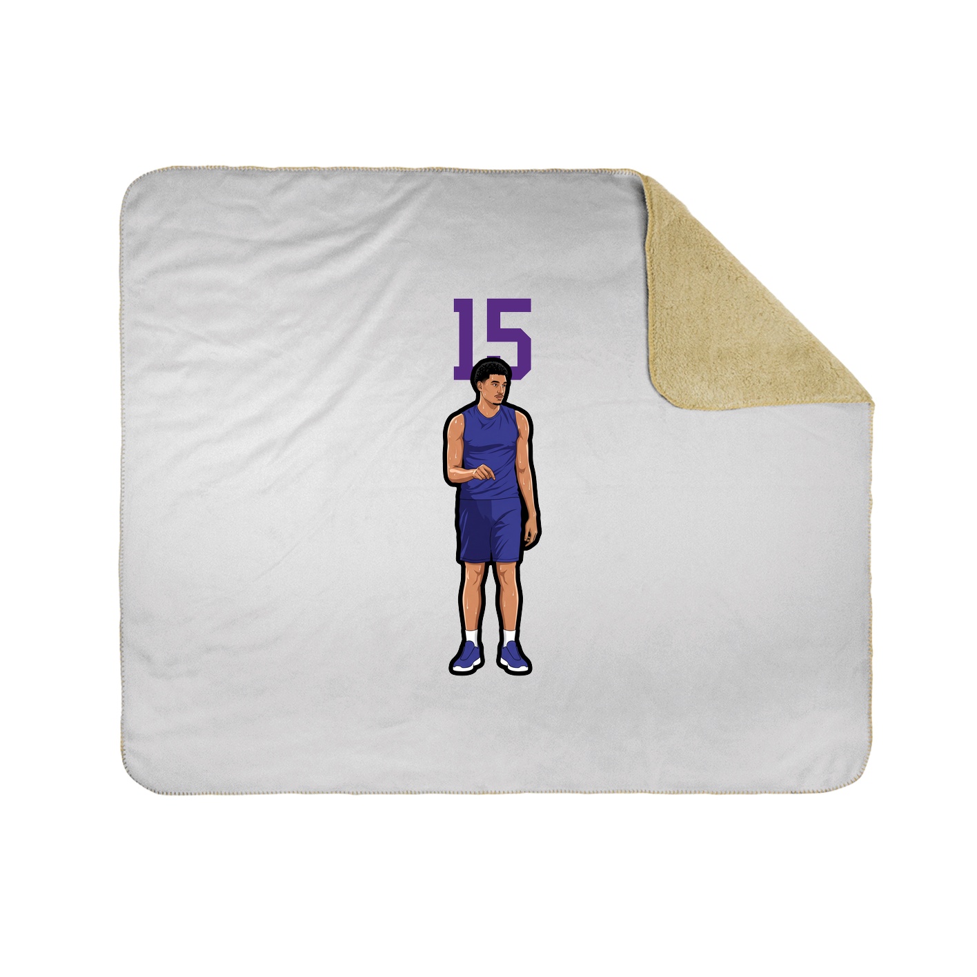 Throw Blanket — Number Top in White