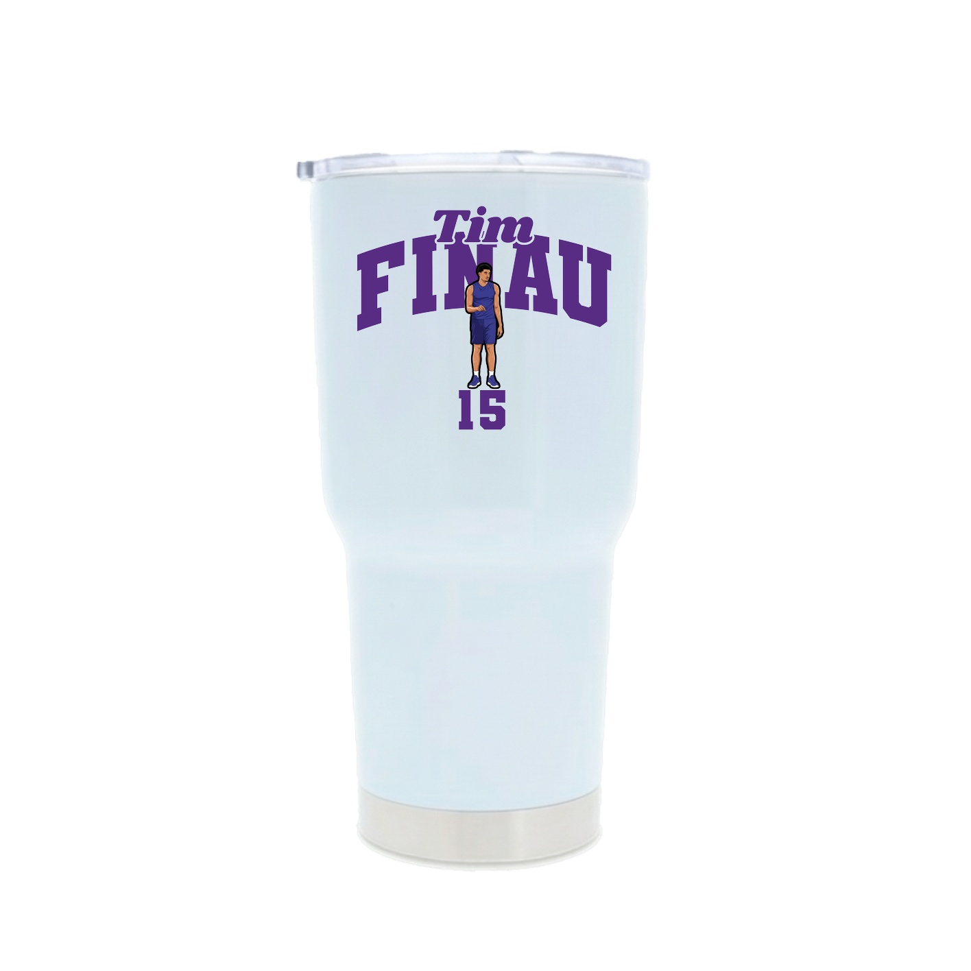 30oz Stainless Steel Tumbler — Signature Arch in White