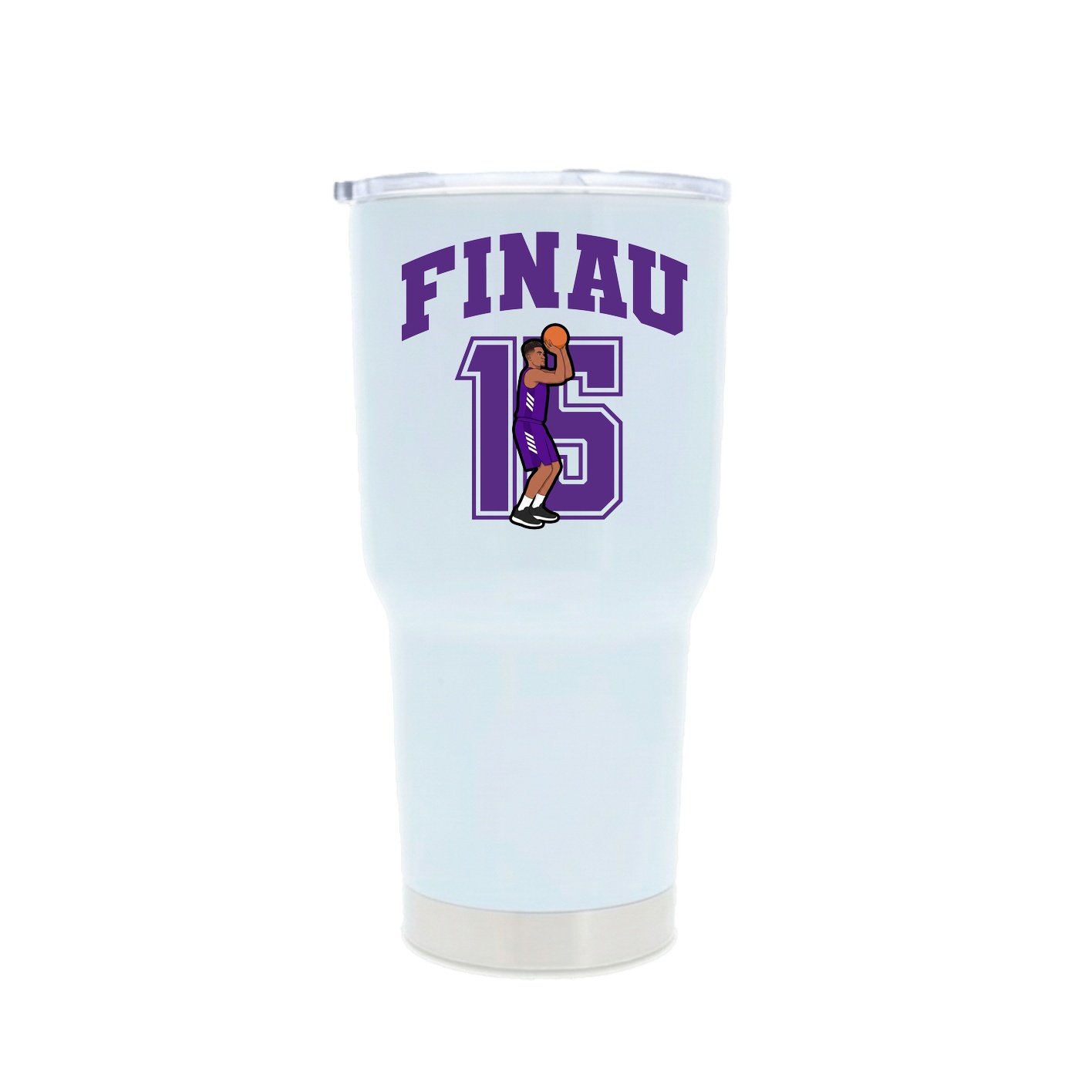 30oz Stainless Steel Tumbler — Number in White