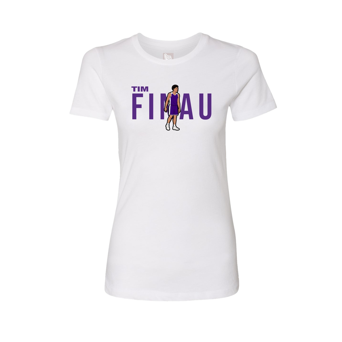 Fitted Women's Tee — Player Name in White