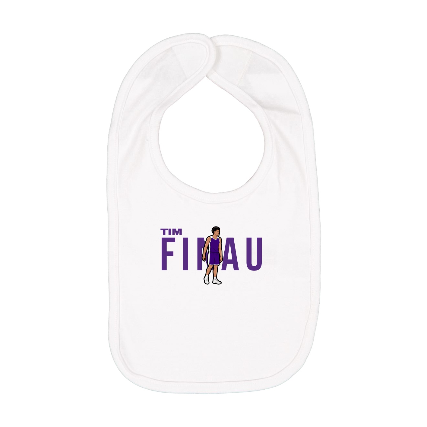 Infant Bib — Player Name in White