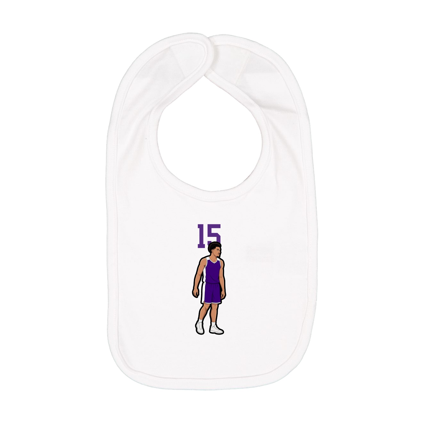 Infant Bib — Number Top in White