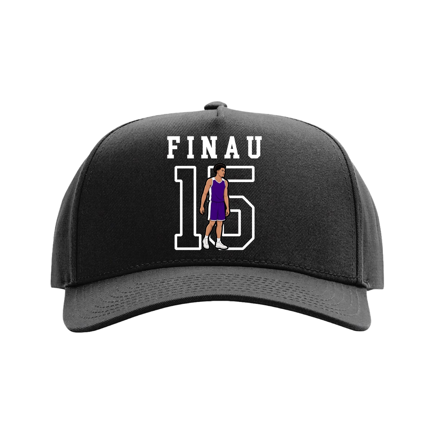 Full Fabric Five-Panel Champ Cap — Shirsey in Black