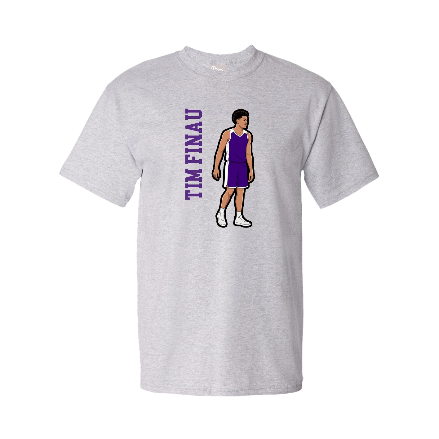 Tee — Name Vertical in Grey