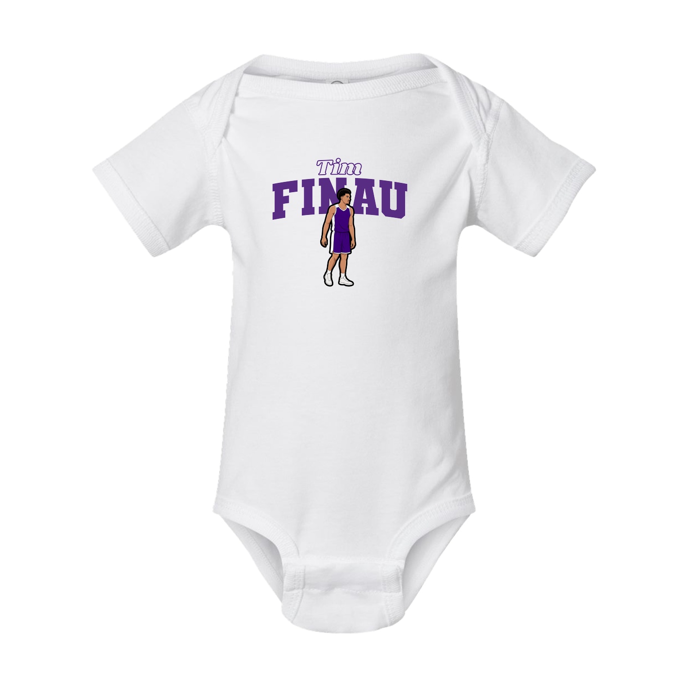 Baby Onesie — Name Arch in White