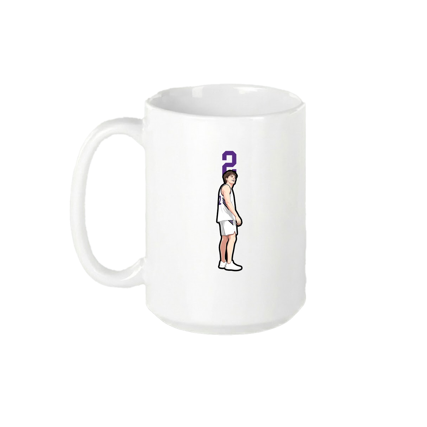 15oz Coffee Mug — Number Top in White