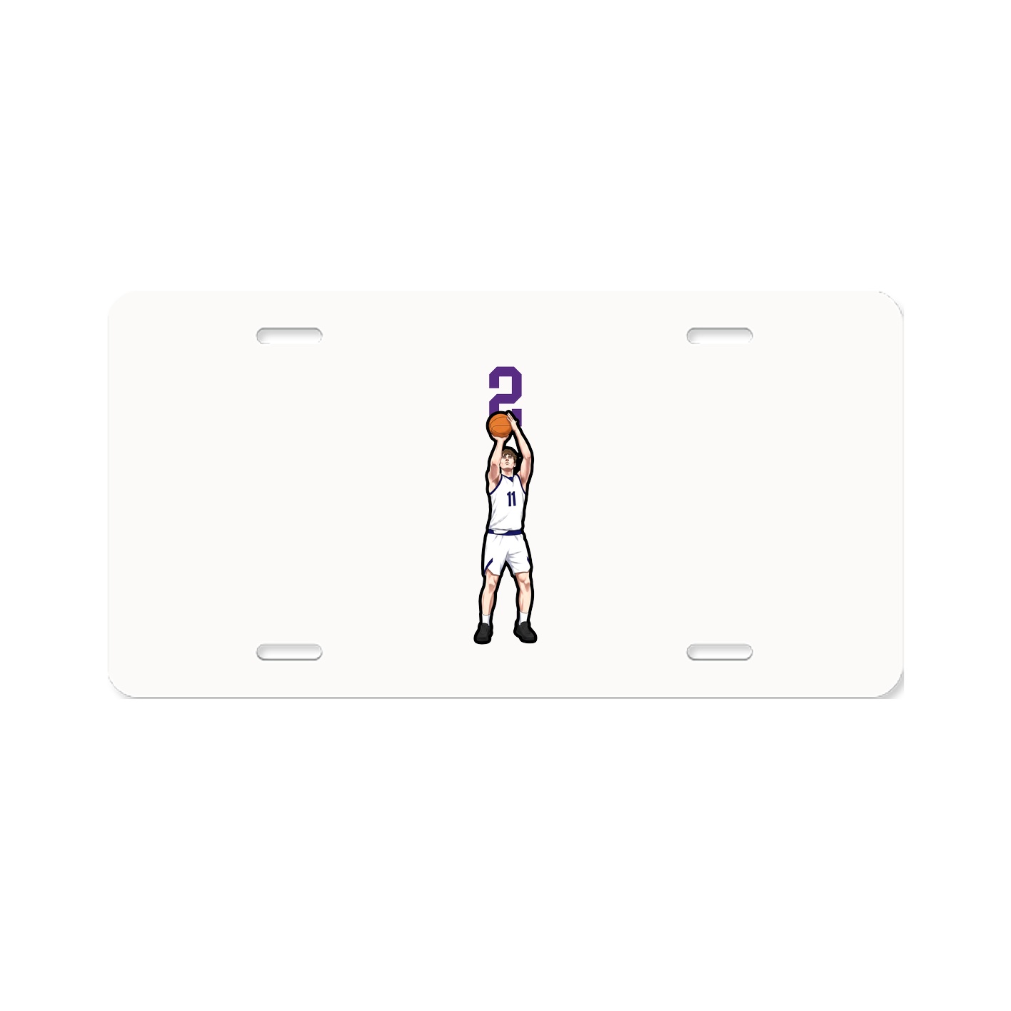 License Plate — Number Top in Classic