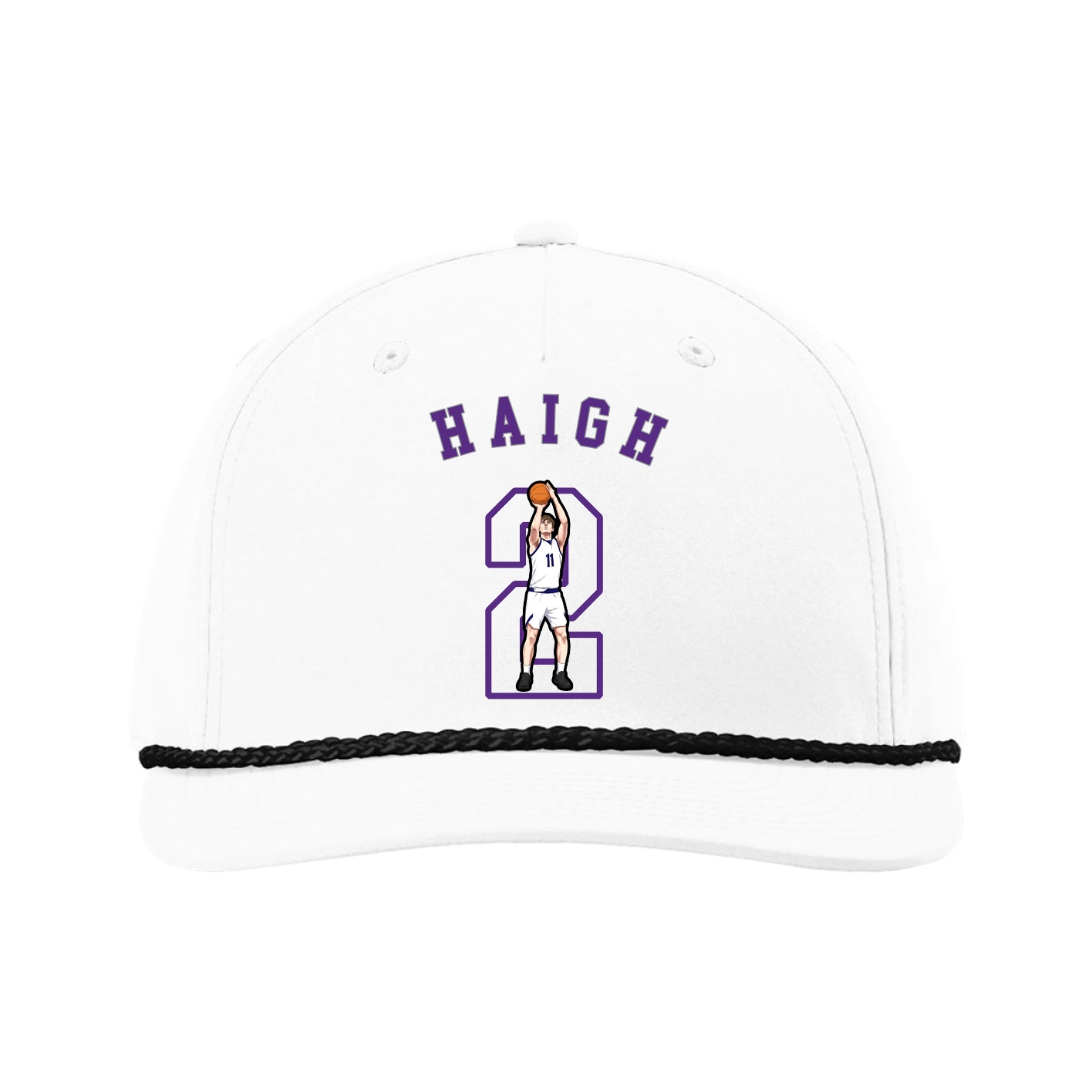 Five-Panel Classic Rope Cap — Shirsey Arch in White