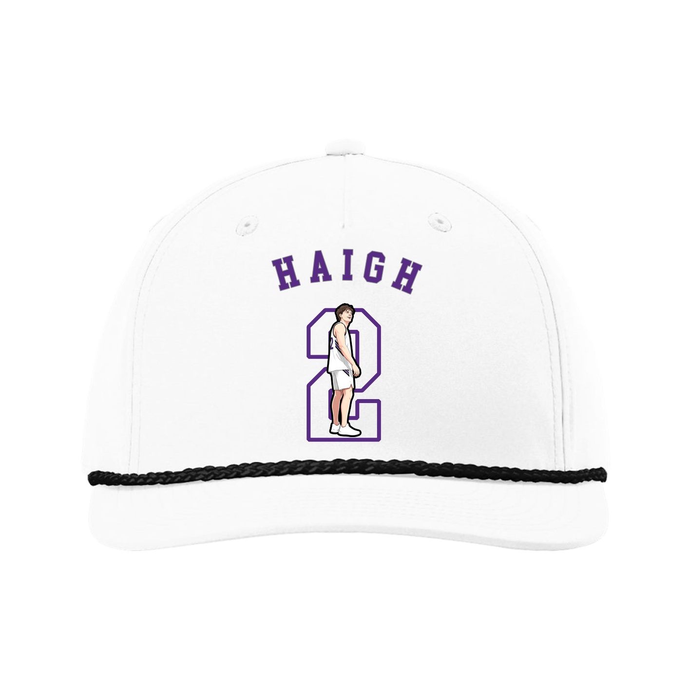 Five-Panel Classic Rope Cap — Shirsey Arch in White