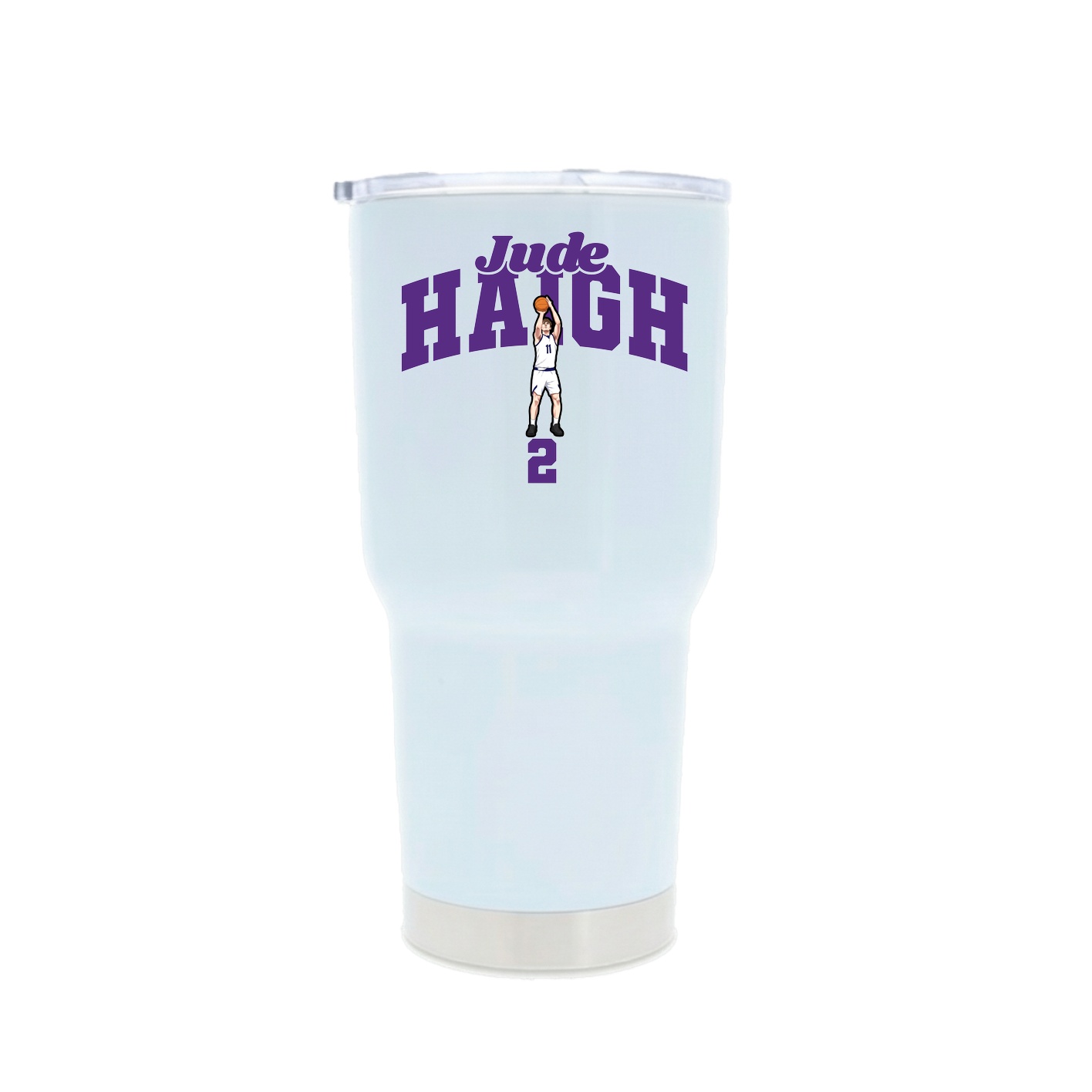 30oz Stainless Steel Tumbler — Signature Arch in White