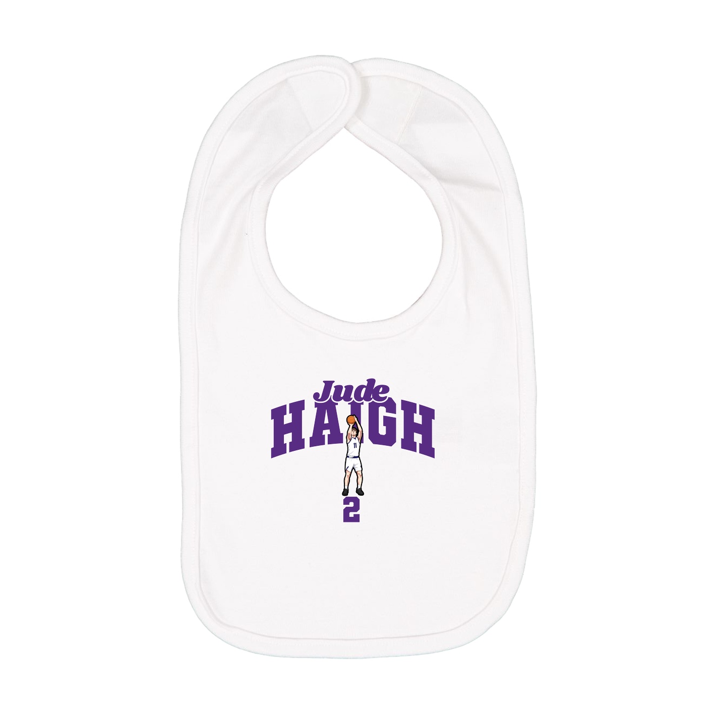 Infant Bib — Signature Arch in White