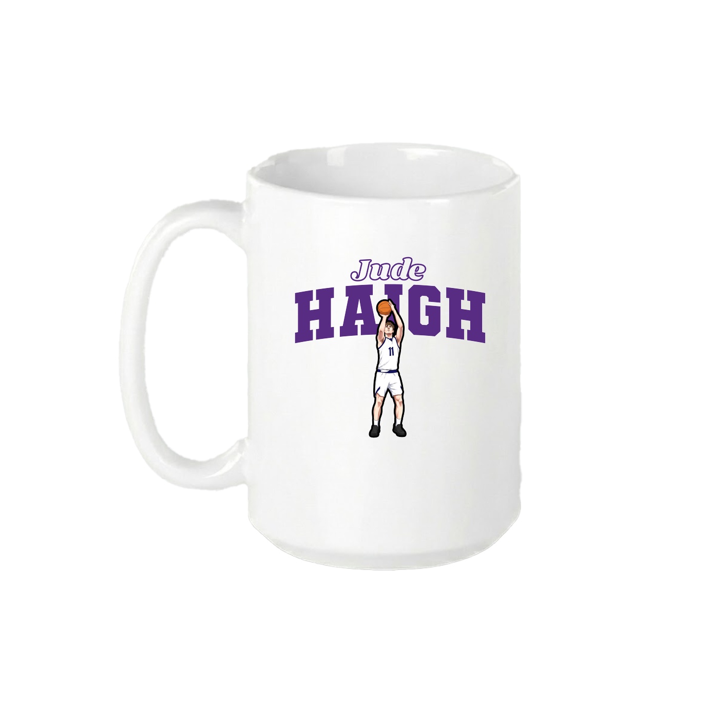 15oz Coffee Mug — Name Arch in White